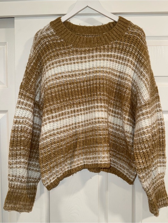 Abercrombie & Fitch Sweaters - Abercrombie & Fitch Chunky Oversized Cozy Striped Crewneck Sweater
